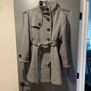 Beautiful Long Gray Pea Coat